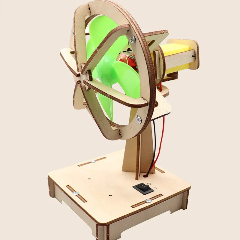 Craft a Cool Breeze with the Build-Your-Own Wooden Electric Fan!