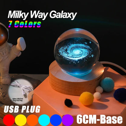 Explore the Cosmos from Your Home with the Galaxy Crystal Ball Nightlight