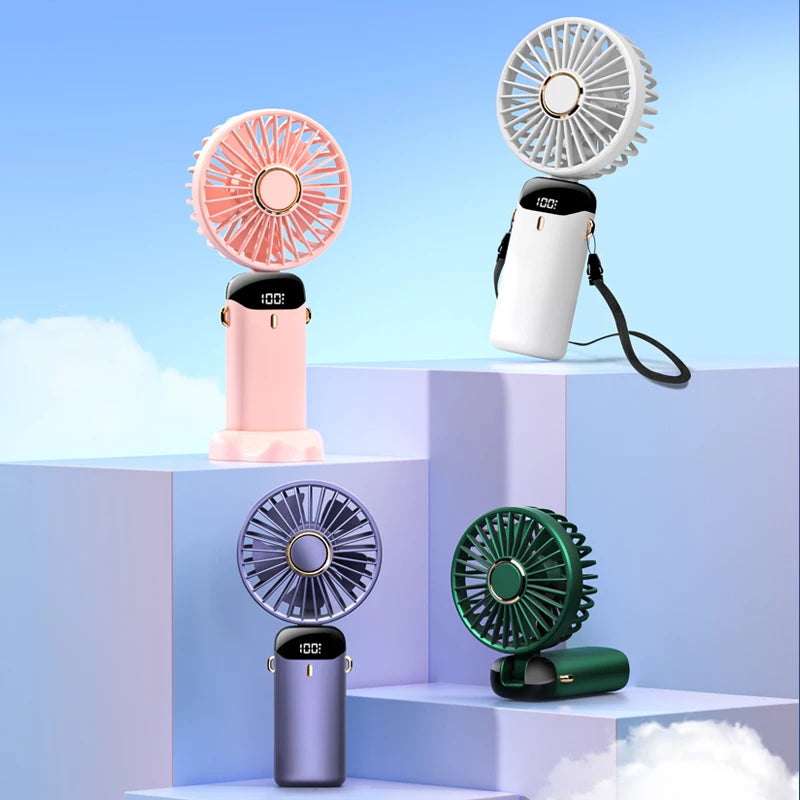 Conquer the Heat on-the-Go with the 5-Speed USB Mini Fan!