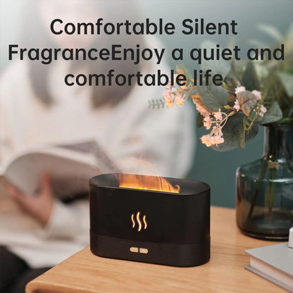 Aroma Diffuser 180ML Air Humidifier Ultrasonic Aromatherapy Cool Mist Maker Essential Oil Flame Lamp Difusors for Home