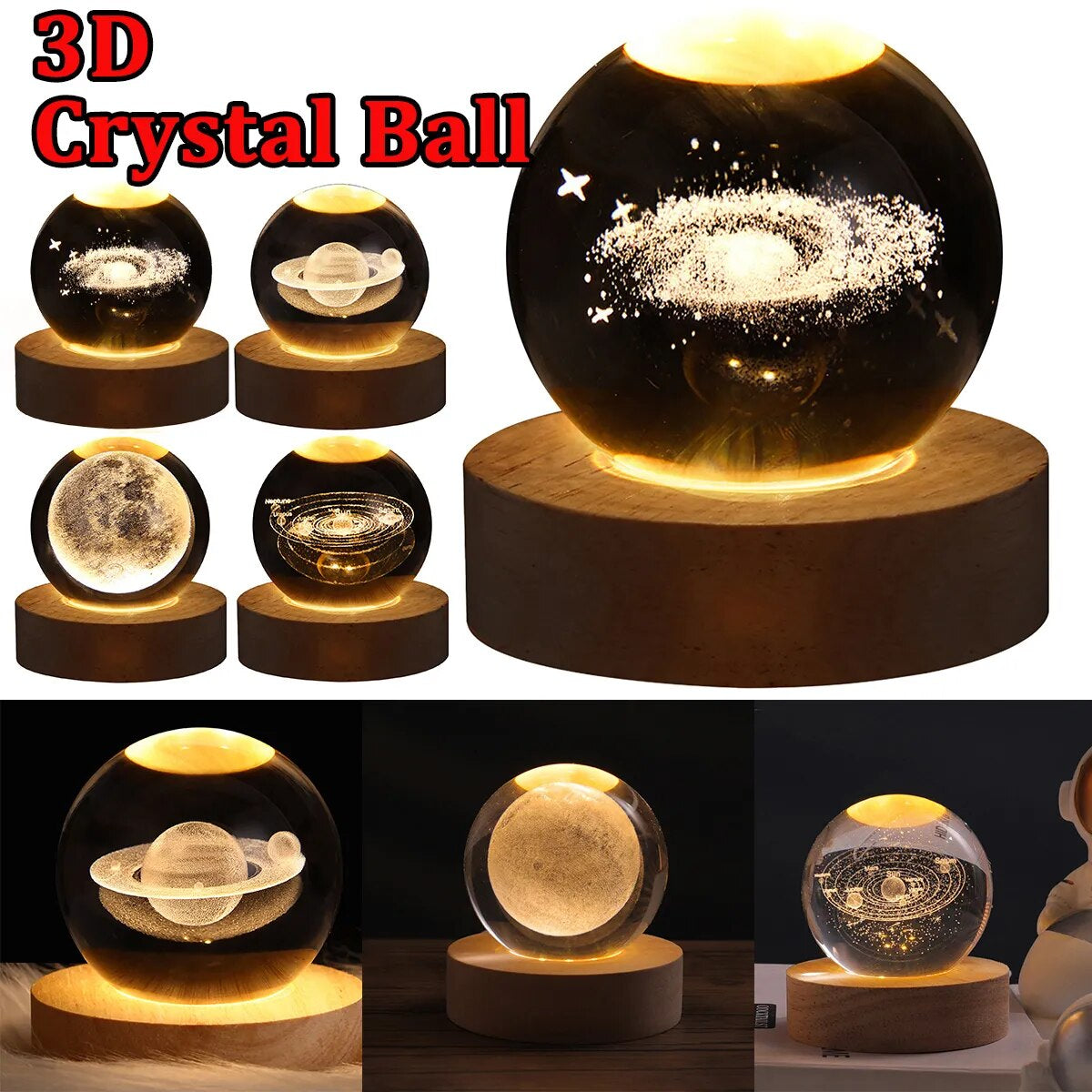 Explore the Cosmos from Your Home with the Galaxy Crystal Ball Nightlight