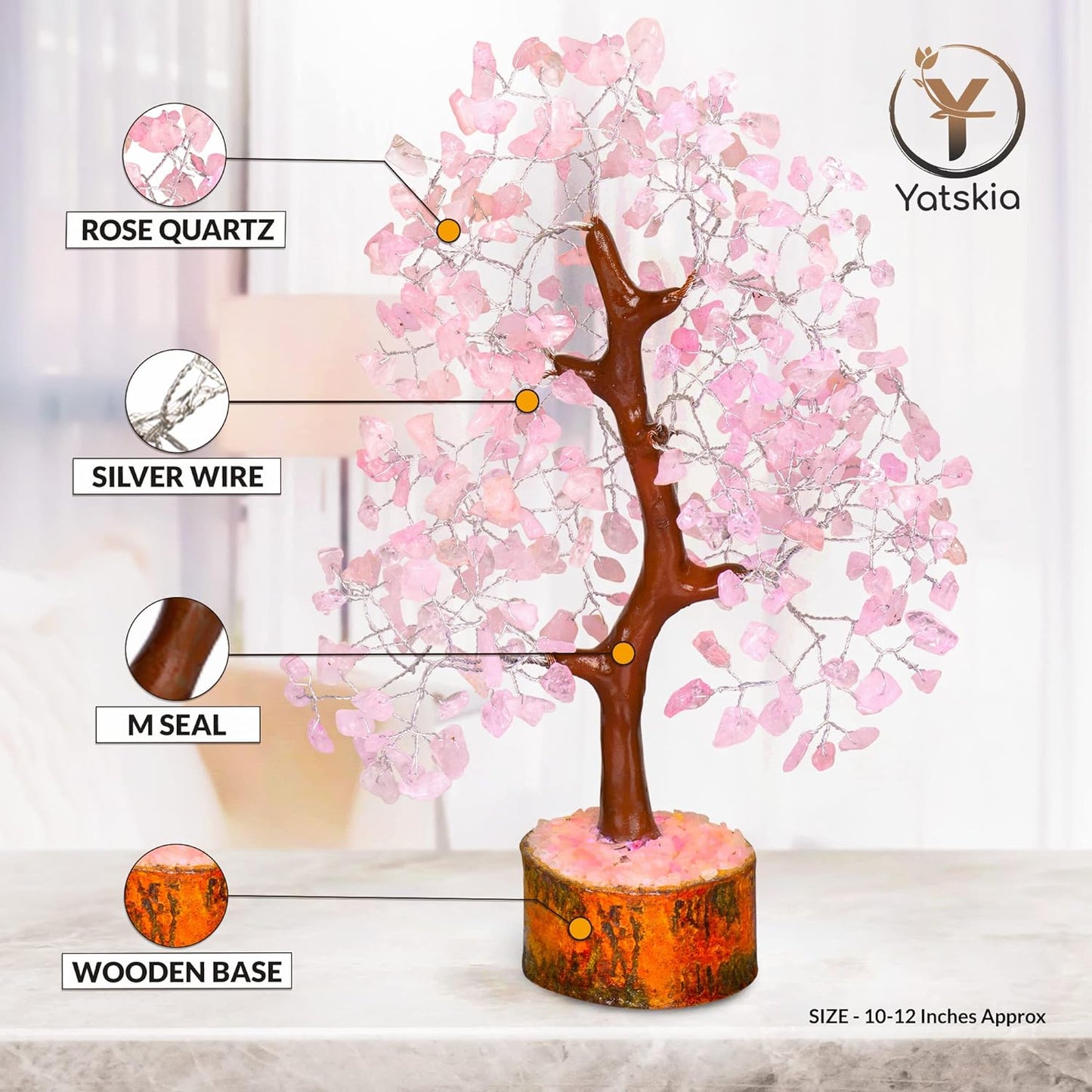 Cultivate Love & Abundance: The Rose Quartz Crystal Bonsai Tree