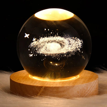 Explore the Cosmos from Your Home with the Galaxy Crystal Ball Nightlight