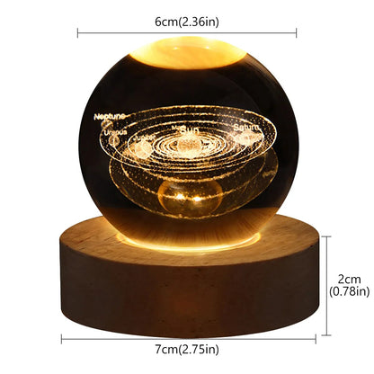 Explore the Cosmos from Your Home with the Galaxy Crystal Ball Nightlight