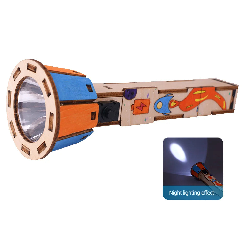 Shine Bright with Curiosity: Build Your Own Wooden Flashlight!