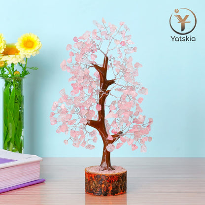 Cultivate Love & Abundance: The Rose Quartz Crystal Bonsai Tree