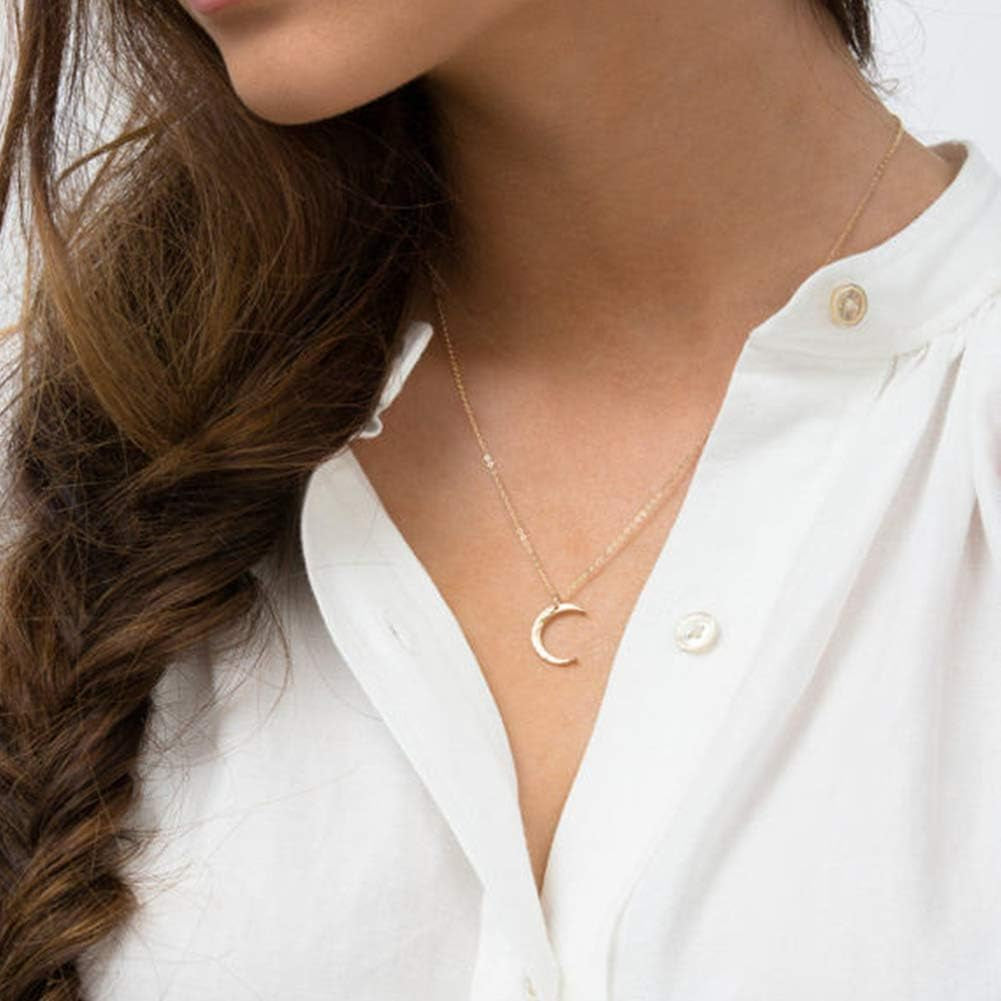 Capture the Magic of the Moon with the Crescent Moon Necklace