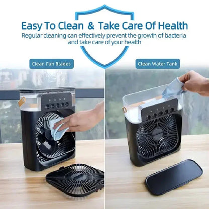  Beat the Heat and Breathe Easy with the 3-in-1 Multifunction Mini Air Cooler!